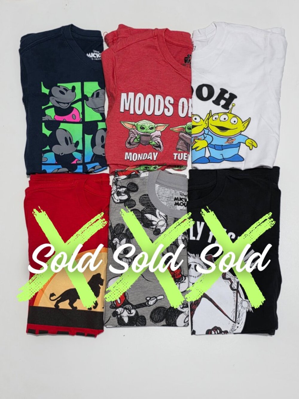 Disney Shirts Bundle - Boys Size L (10-12)